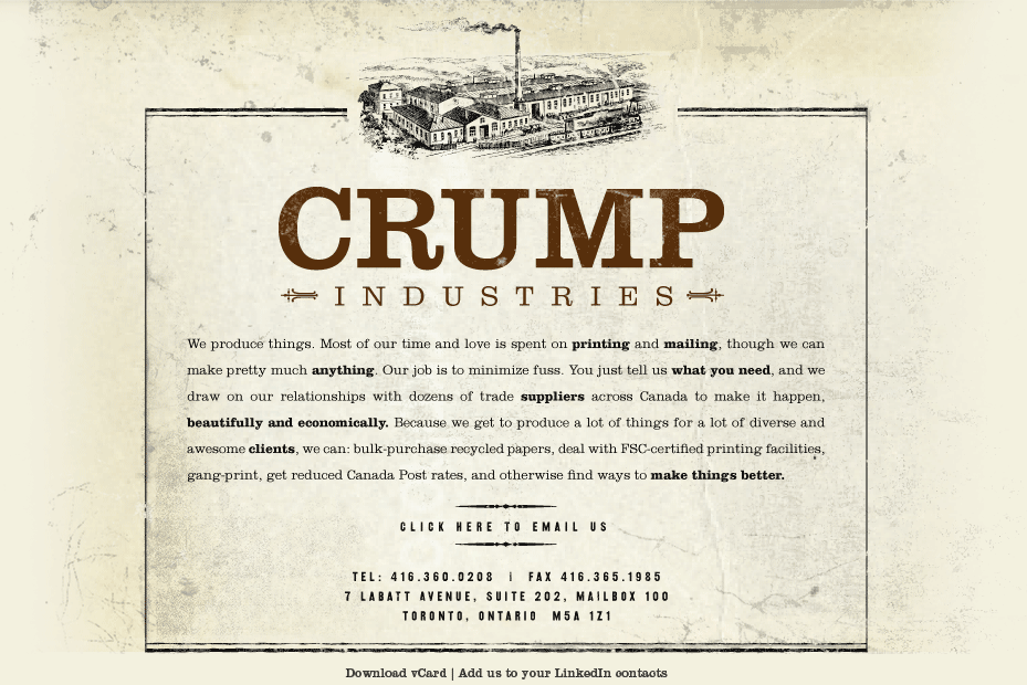 Welcome to Crump Industries